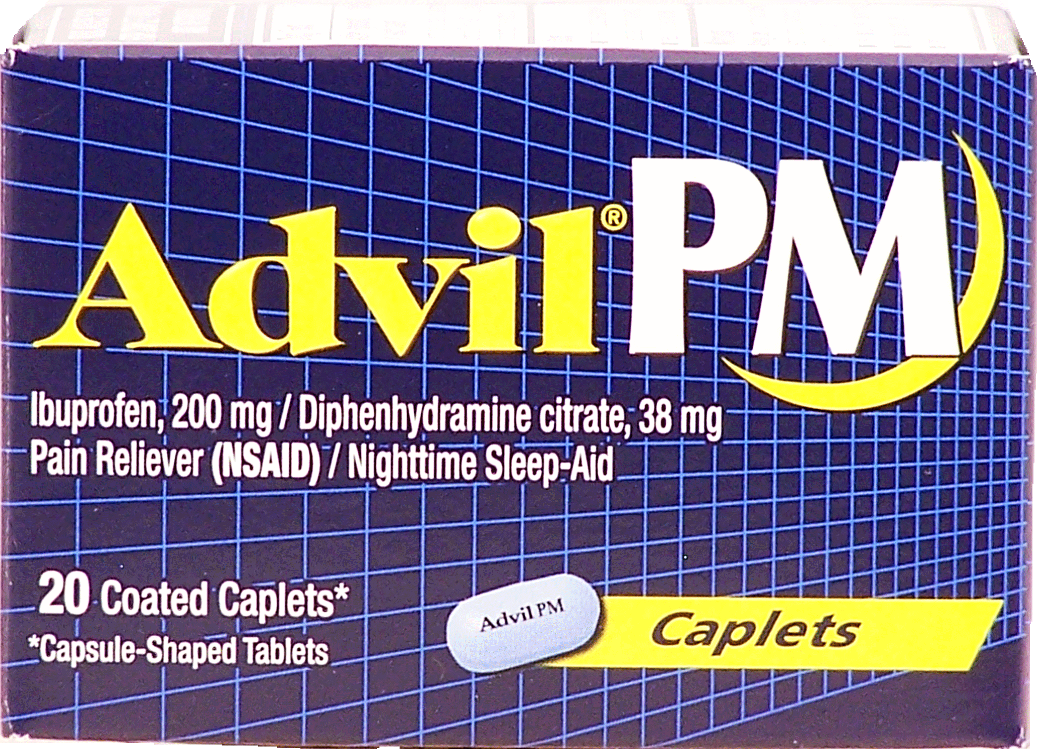 Advil  pain reliever/nighttime sleep aid,buprofen, 200 mg/diphenhydramine citrate, 38 mg Full-Size Picture